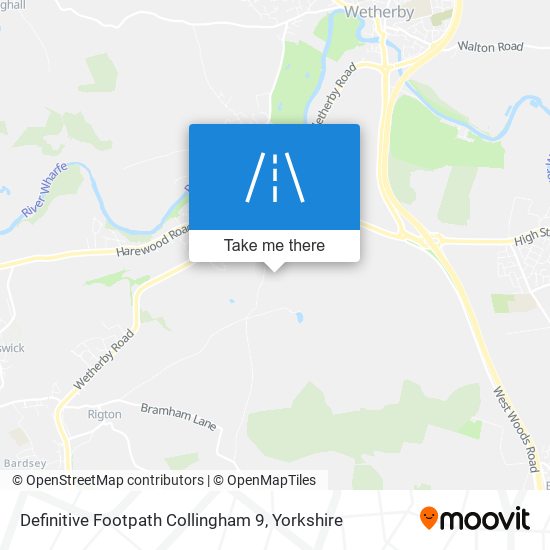 Definitive Footpath Collingham 9 map