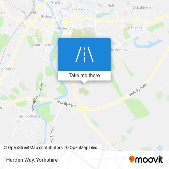 Harden Way map