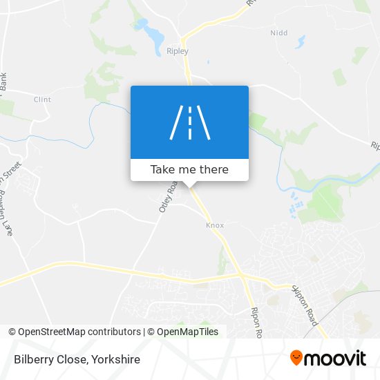 Bilberry Close map