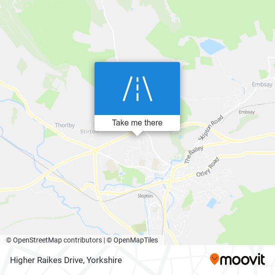 Higher Raikes Drive map
