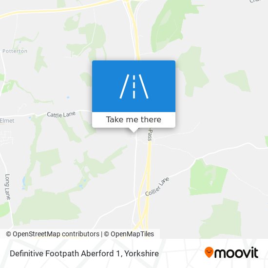 Definitive Footpath Aberford 1 map