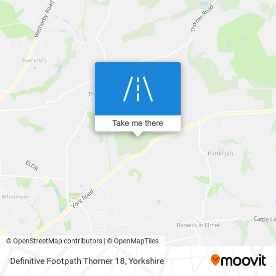Definitive Footpath Thorner 18 map