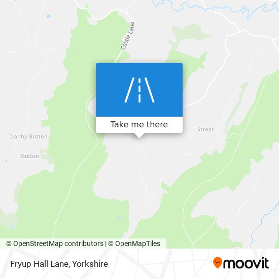 Fryup Hall Lane map