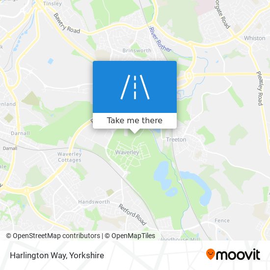Harlington Way map