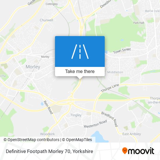 Definitive Footpath Morley 70 map