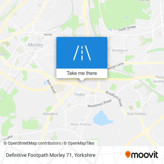 Definitive Footpath Morley 71 map