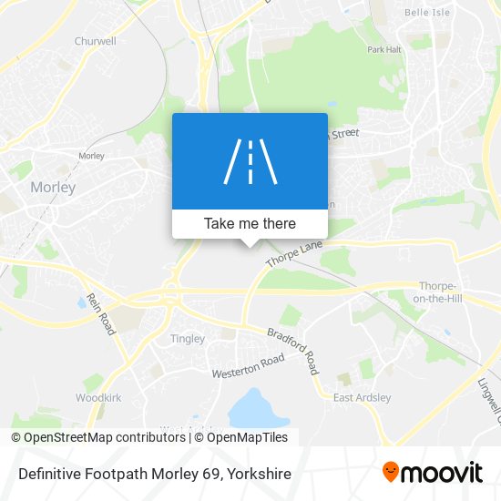 Definitive Footpath Morley 69 map