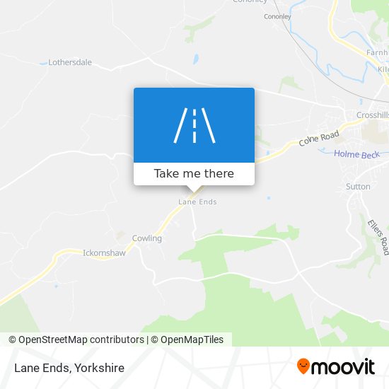Lane Ends map