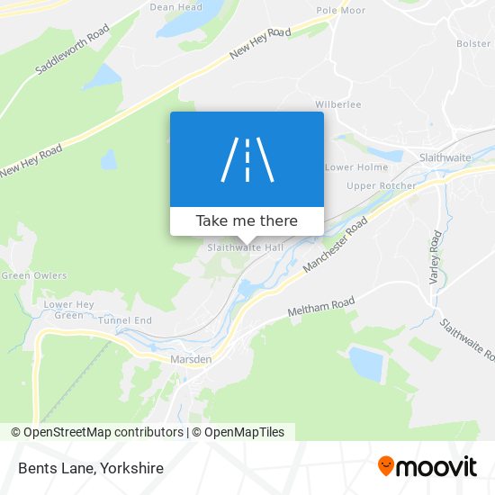 Bents Lane map