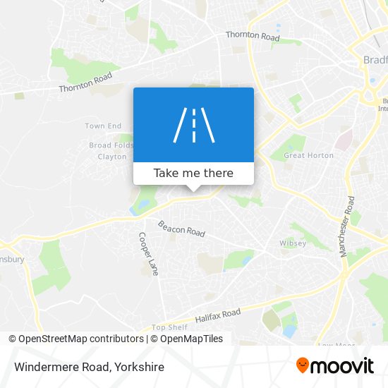 Windermere Road map