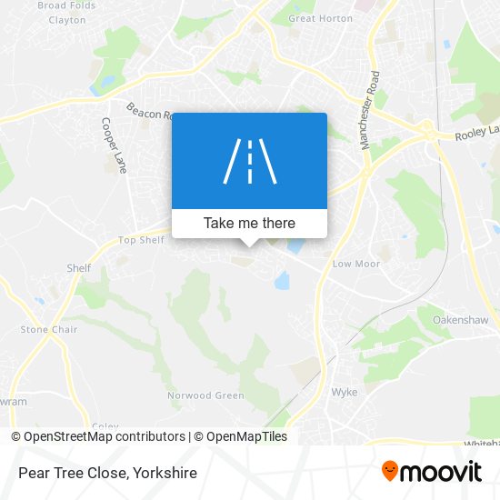 Pear Tree Close map