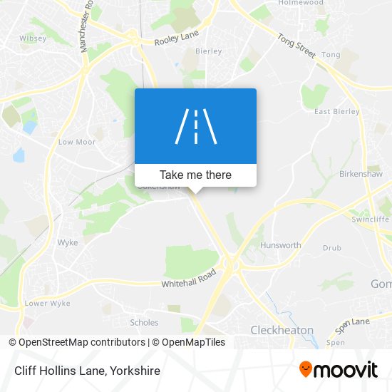 Cliff Hollins Lane map