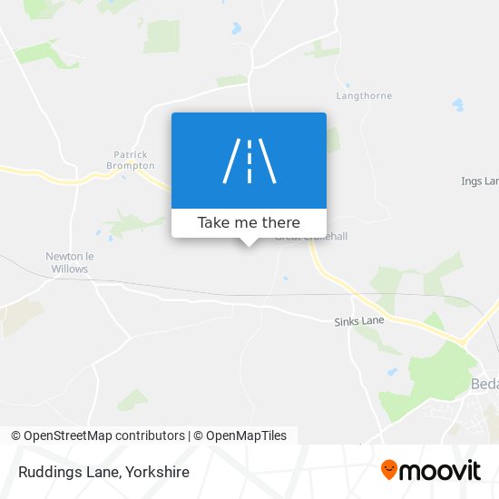 Ruddings Lane map