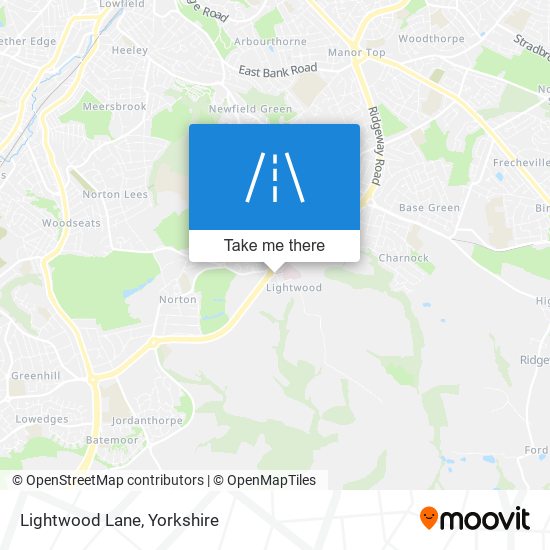Lightwood Lane map