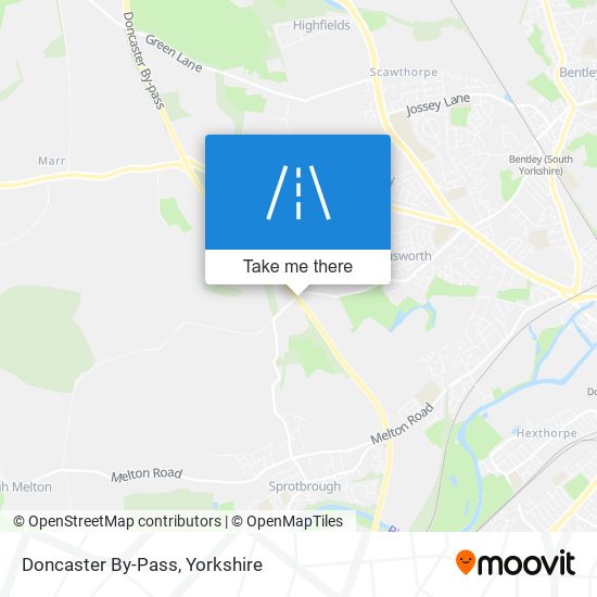 Doncaster By-Pass map