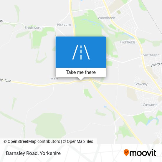 Barnsley Road map