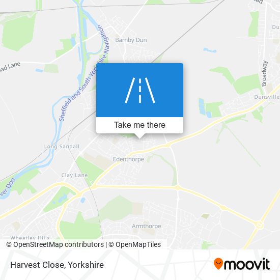 Harvest Close map