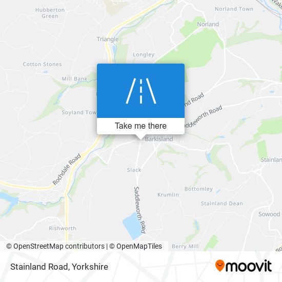Stainland Road map