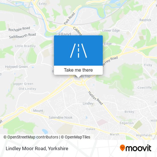 Lindley Moor Road map
