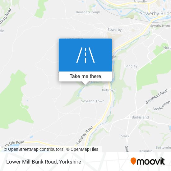 Lower Mill Bank Road map