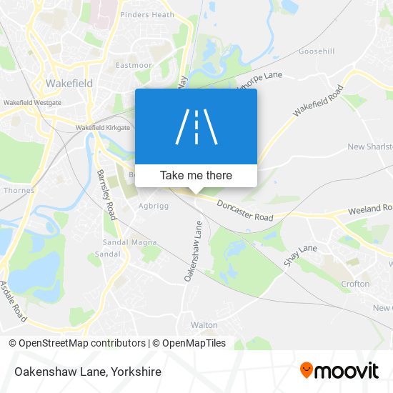 Oakenshaw Lane map