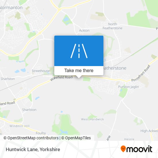 Huntwick Lane map