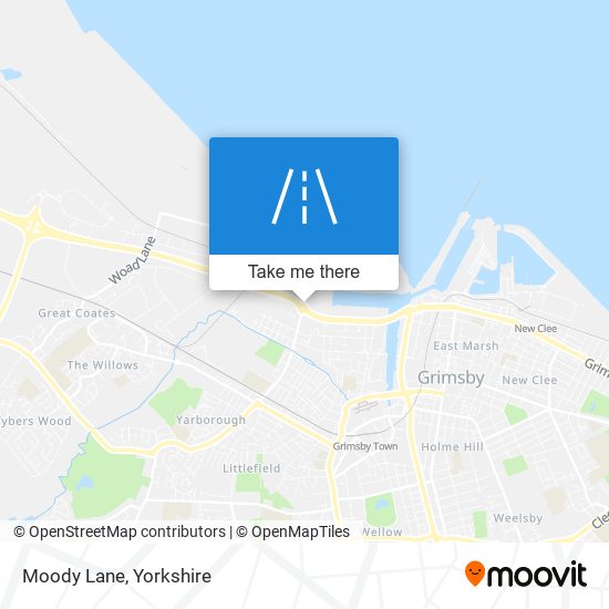 Moody Lane map