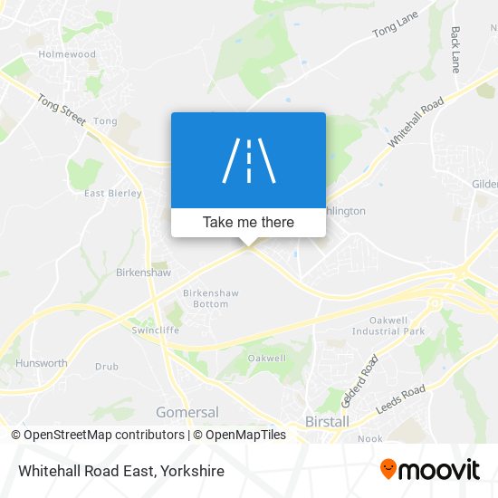 Whitehall Road East map