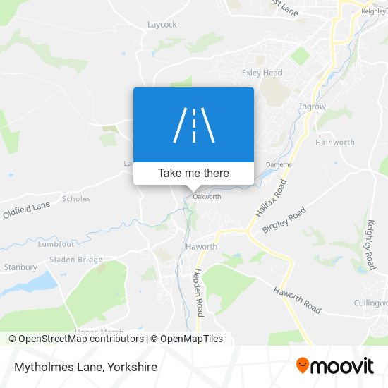Mytholmes Lane map