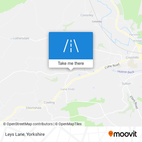 Leys Lane map