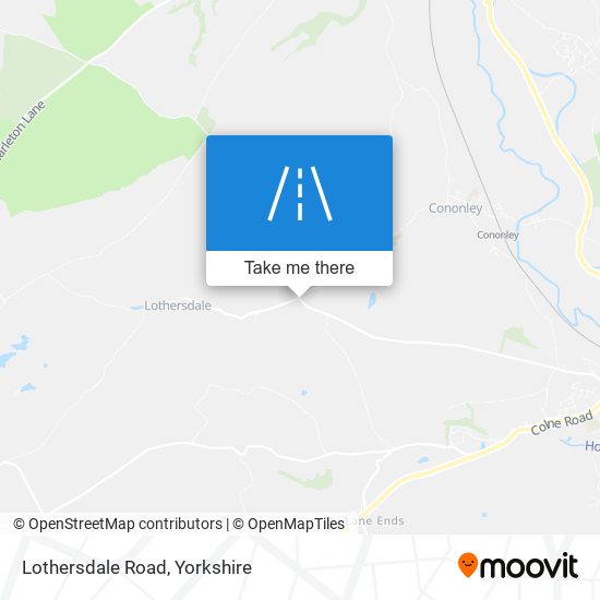 Lothersdale Road map