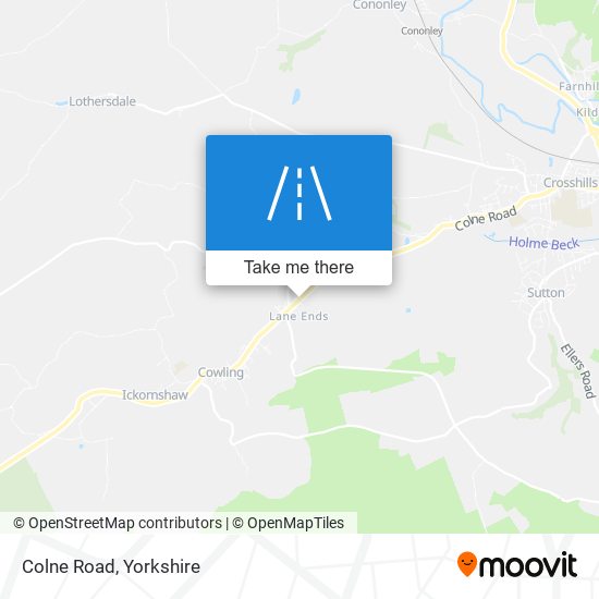 Colne Road map