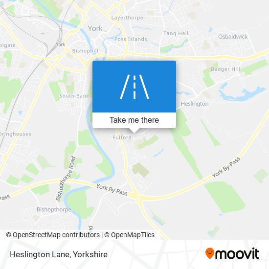 Heslington Lane map