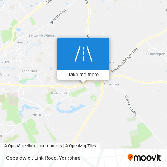 Osbaldwick Link Road map