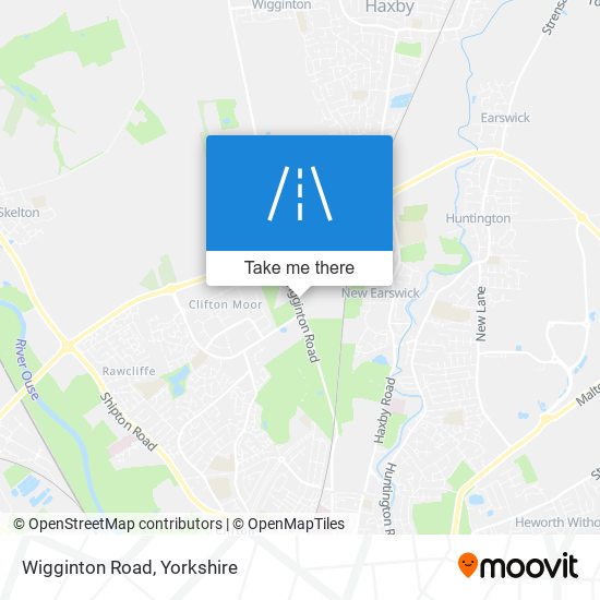 Wigginton Road map