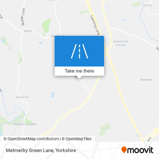 Melmerby Green Lane map