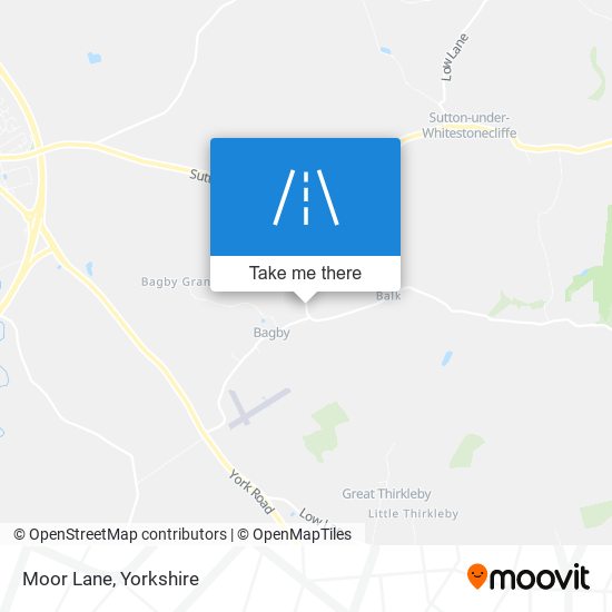 Moor Lane map