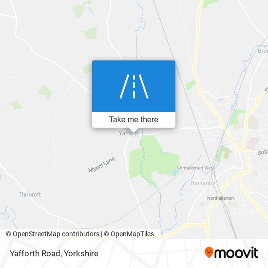 Yafforth Road map
