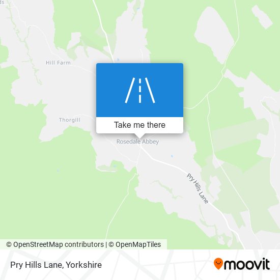 Pry Hills Lane map