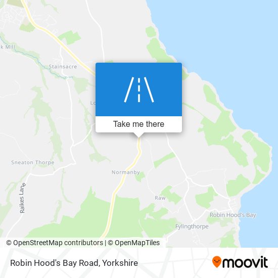 Robin Hood's Bay Road map