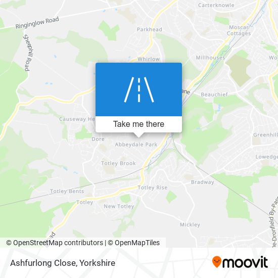 Ashfurlong Close map