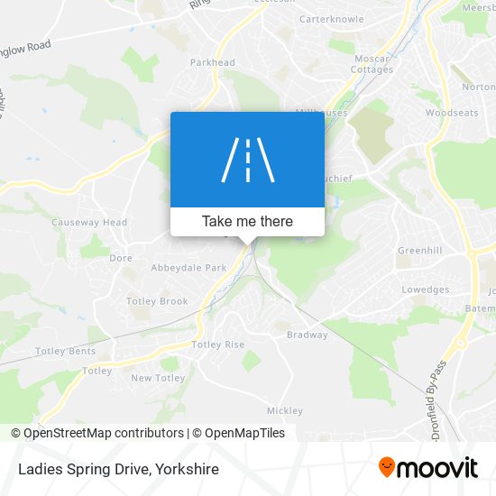Ladies Spring Drive map