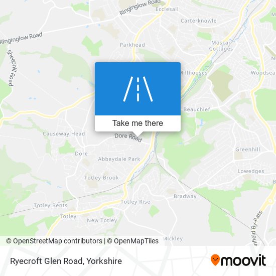 Ryecroft Glen Road map