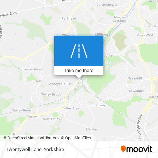 Twentywell Lane map