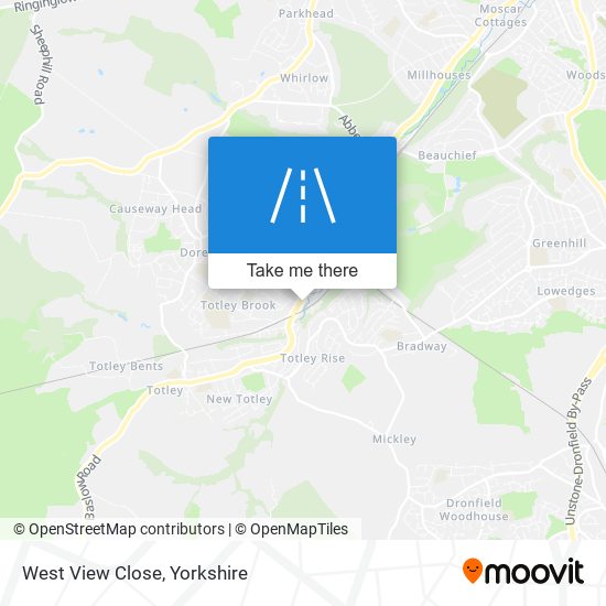 West View Close map