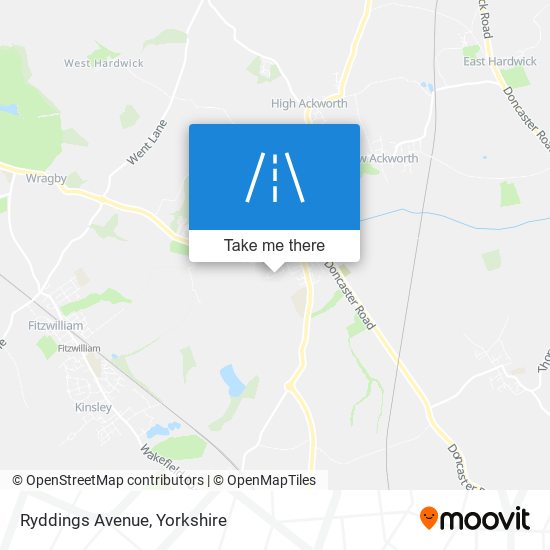 Ryddings Avenue map