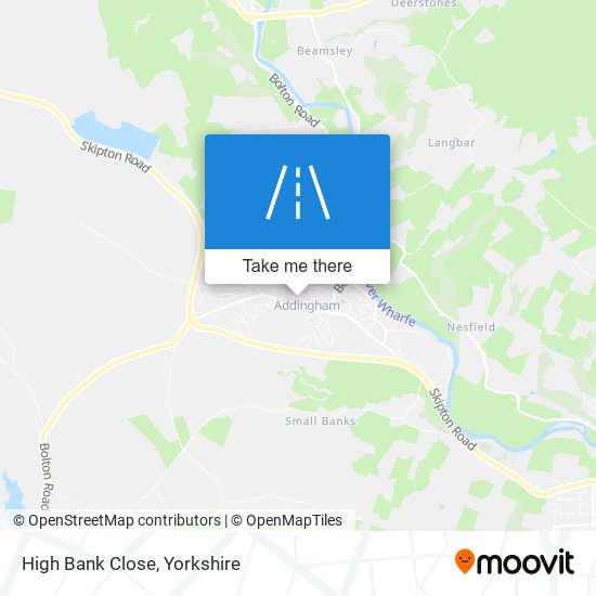 High Bank Close map