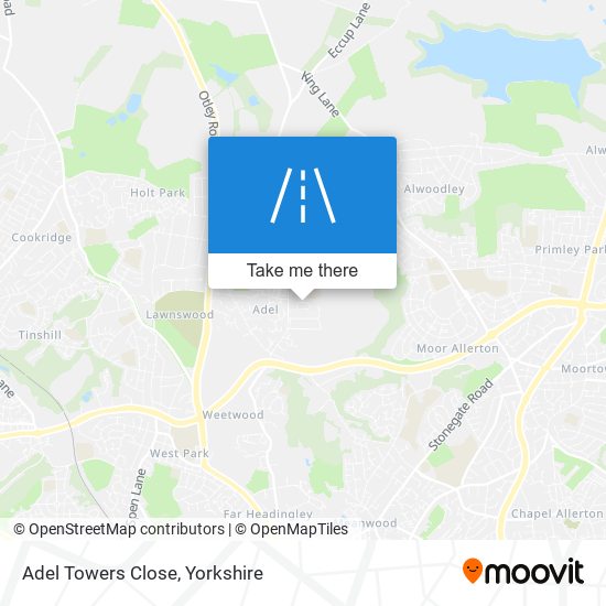 Adel Towers Close map