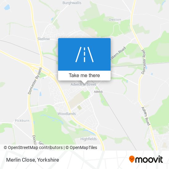 Merlin Close map