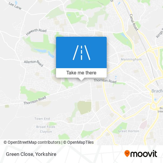 Green Close map